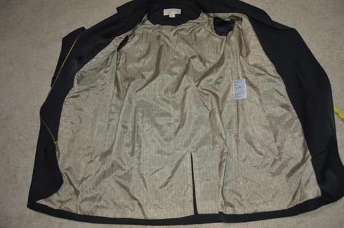 MICHAEL KORS BLACK DETACHABLE HOOD BELTED RAINCOAT - Sz S - EXCELLENT!!! - Picture 8 of 11