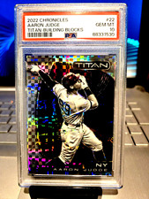 2022 Panini Chronicles Aaron Judge # 22 Titan Building Blocks PSA 10 
