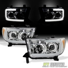 For 2007-2013 Toyota Tundra Pickup 08-17 Sequoia LED Tube Headlights Headlamps