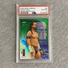 2020 WWE Chrome #69 Adam Cole Green Refractor /99 PSA 10