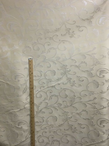 Tela para cortinas florales de brocado de marfil (110 in) Se vende por yarda - Imagen 6 de 6