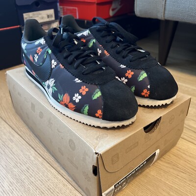 Size 10.5 -  Nike Cortez Nylon QS Aloha Pack Black/ Blk-Psn Green-Pnk 603274-003