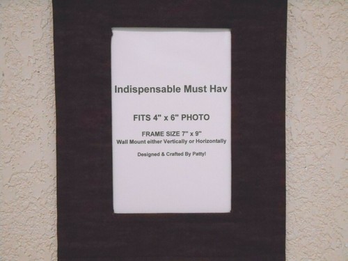 Designer Picture Frame Fabric Photo Frame Brown Shades Frame fits 4x6" Photo - Picture 4 of 6