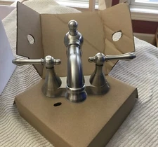 Ultra Faucet 4” Centerset 2-Handle Bathroom Faucet Brushed Nickel UF45203 New