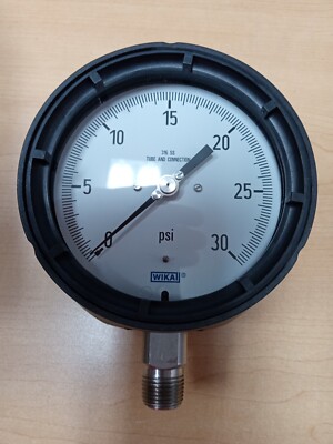 Wika Instrument 232.34 4.5'' 9834745 Pressure Gauge 1/2'' NPT LMount -0-30 psi
