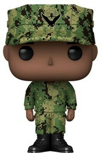 Funko Pop! Militar: Azul Marino-Trabajo Uniforme Macho 1 [Usado Muy Buen Juguete] Vinilo