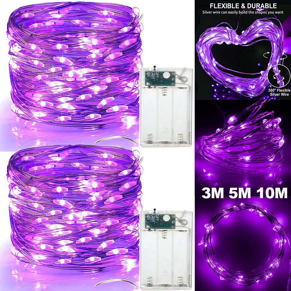 Purple led lights battery operated online