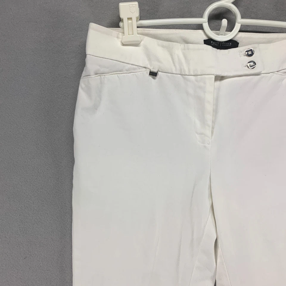 Pantalones White House Black Market para mujer 4 blancos legado elegante bota elástica 28x31 Foto 4 de 4