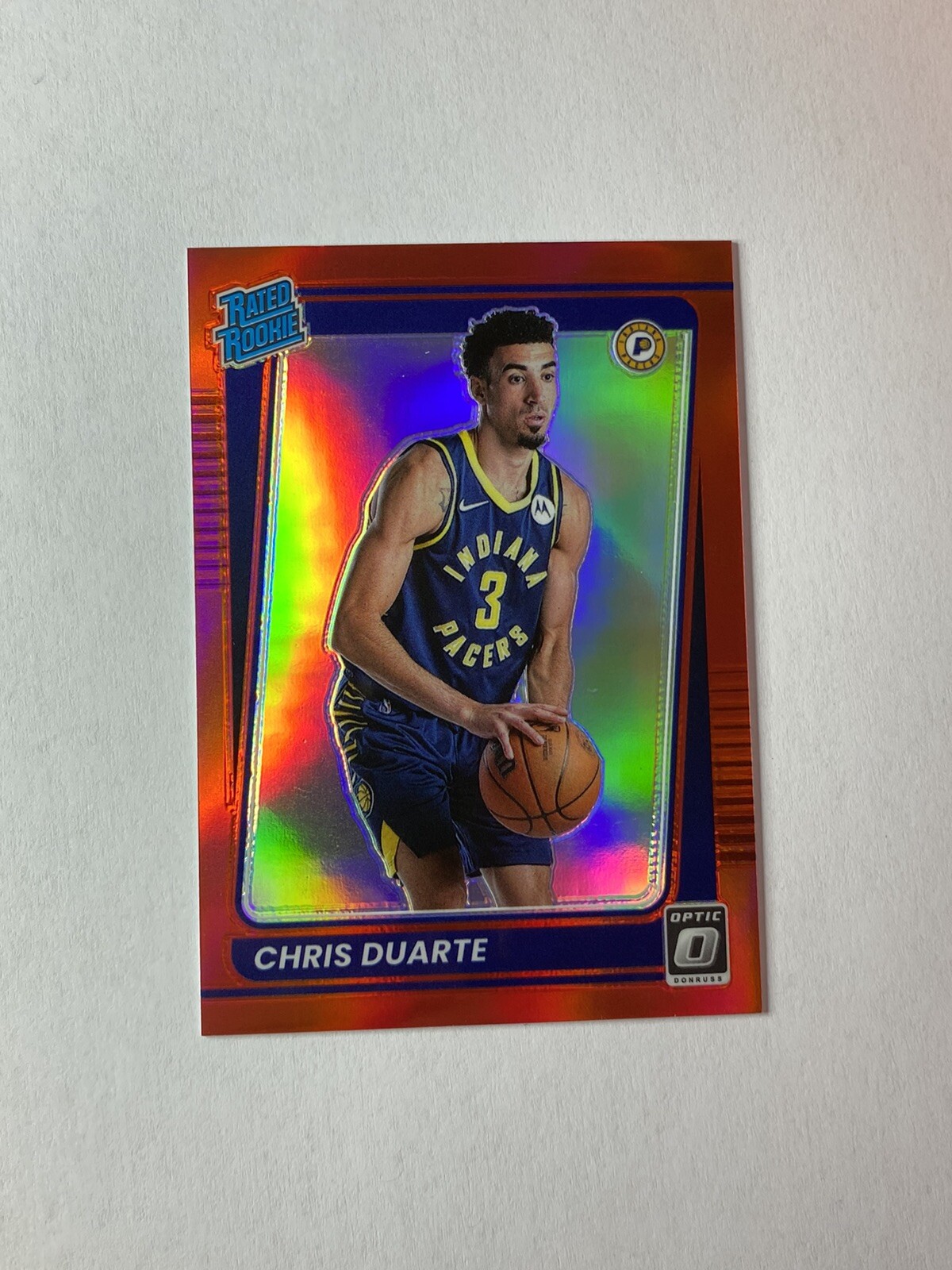 Chris Duarte 2021-22 Panini Donruss Optic Rated Rookie #173 Red 84/99 RC