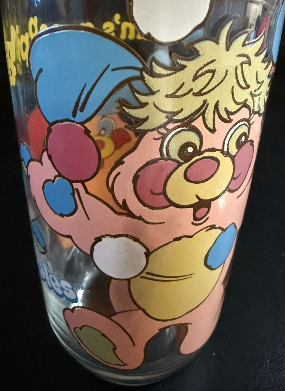 Vintage 1986 Pizza Hut Popples 'Fun's A Popping" Drinking Glass, 12 oz