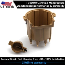 Distributor Cap and Rotor Kit External Coil Male HEI 87-9 Brass Terminal 8132