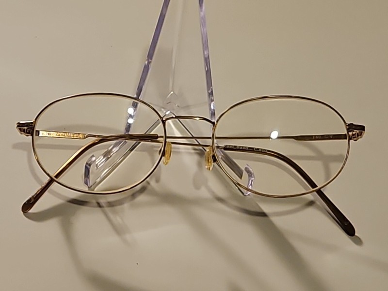 "Pre-owned" Unisex Kenneth Cole Gold Steel Band KC600 Italy Eyeglasses Frames