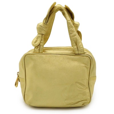 Loewe Old Anagram Handbag Mini Bag Leather Metallic Gold  display picture 1