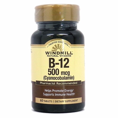 Vitamin B-12 500mcg 60 Tabs By Windmill - Picture 1 of 1