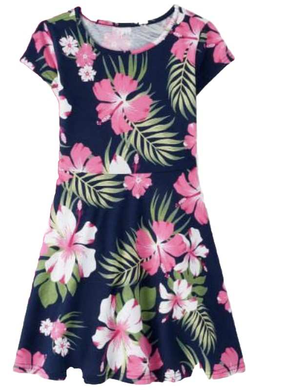 THE CHILDRENS PLACE GIRLS MULTI FLORAL SKATER DRESS SIZE 14 NWT