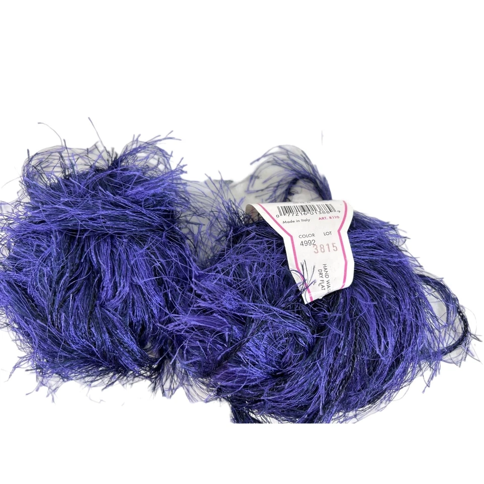 Moda Dea Tiara Eyelash Yarn Deep Purple AT797 Lot of 2 - Image 3 of 4