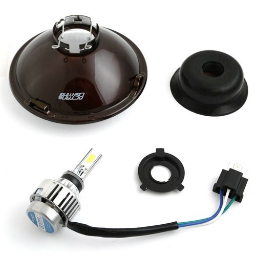 5-3/4" Motorcycle Stock Glass / Metal H4 Headlight 360° LED Light Headlamp EACH - Picture 7 of 12