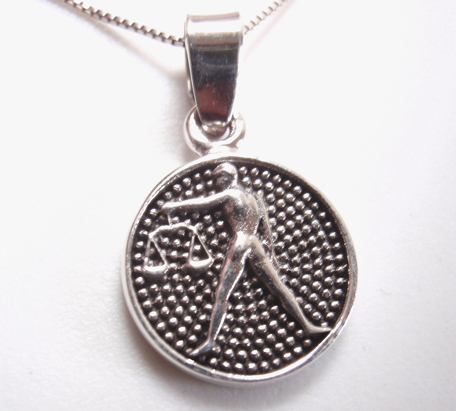 Libra Zodiac Sign 925 Sterling Silver Reversible Pendant Astrology | eBay