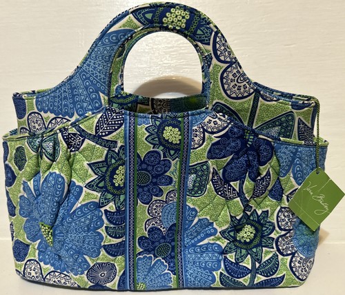 Vera Bradley Abby Doodle Daisy Purse Handbag Blue/Green Women NEW WITH TAGS $68 - Picture 2 of 12