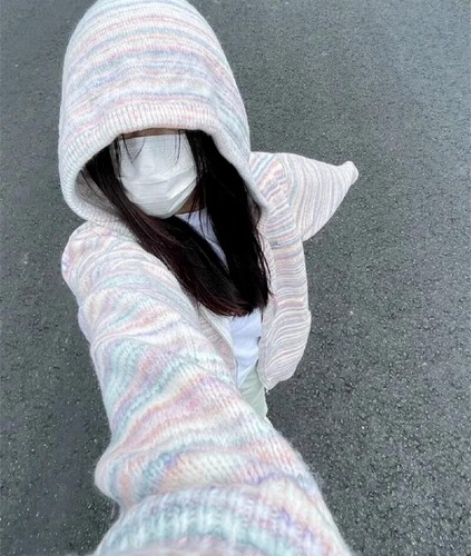 Mujeres Mori niña Suéter con capucha Cárdigan otoño invierno estilo coreano - Imagen 9 de 13