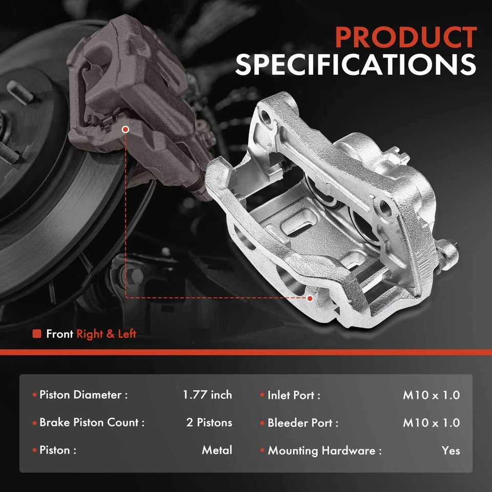 4x Disc Brake Caliper w/ Bracket for INFINITI EX35 EX37 QX50 QX70 Front and Rear - Image 2 of 4