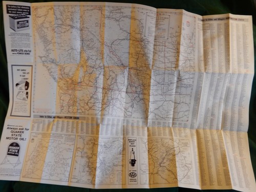 Hoja de ruta AAA de los estados del noroeste 1959 - 1960 original - Imagen 4 de 4