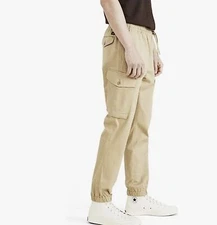 Dockers Men's Tapered Fit Cargo Jogger Pants Large elastic waist Casual New