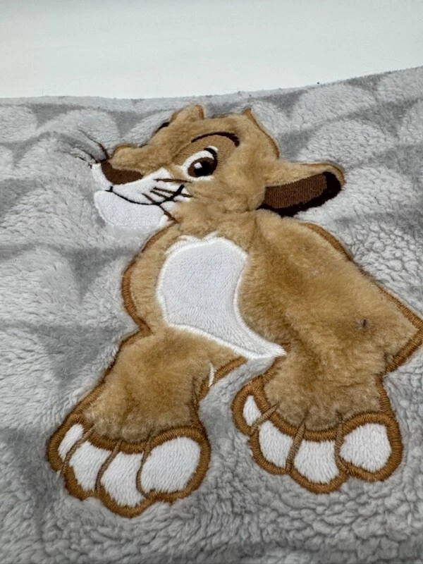 Lambs & Ivy Disney Baby Gray Lion King Simba Fleece Appliqued Baby Blanket 30x40 - Image 2 of 4