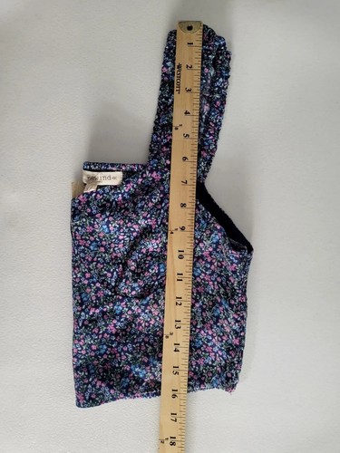 Canotta Rewind floreale crop top smocked taglia large foderata davanti - Foto 4 di 10