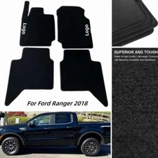 For Fit Ford Ranger 2018/2023 Car Floor Mat Black Carpets All Weather Mat Velvet
