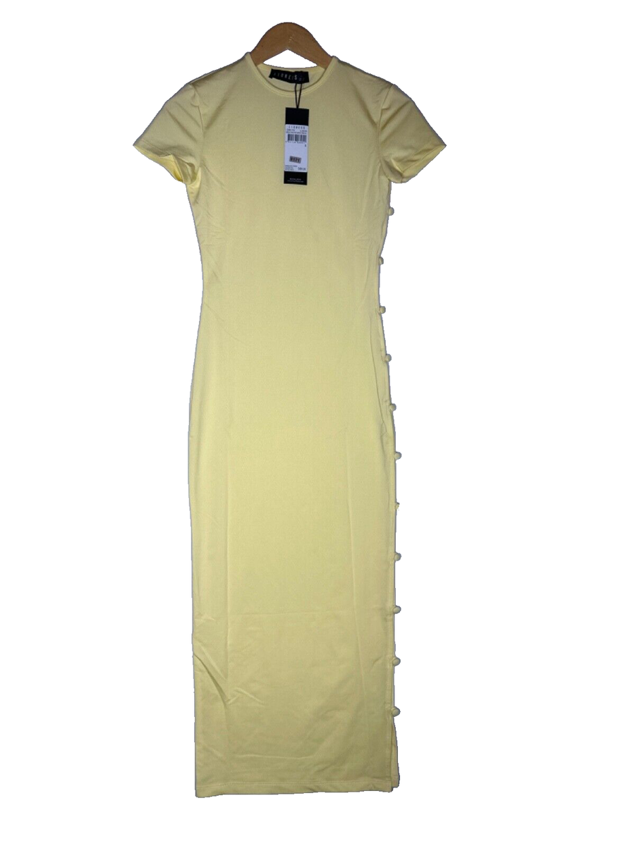 brentwood midi dress Lioness Women's Brentwood Keyhole Midi Dress - Yellow