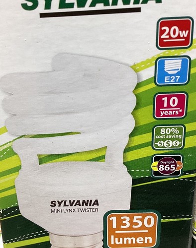 5 Mini Lynx Twister 20w Light Bulbs 1350 Lumen 10000Hrs Daylight Trader Sylvania - Picture 4 of 18