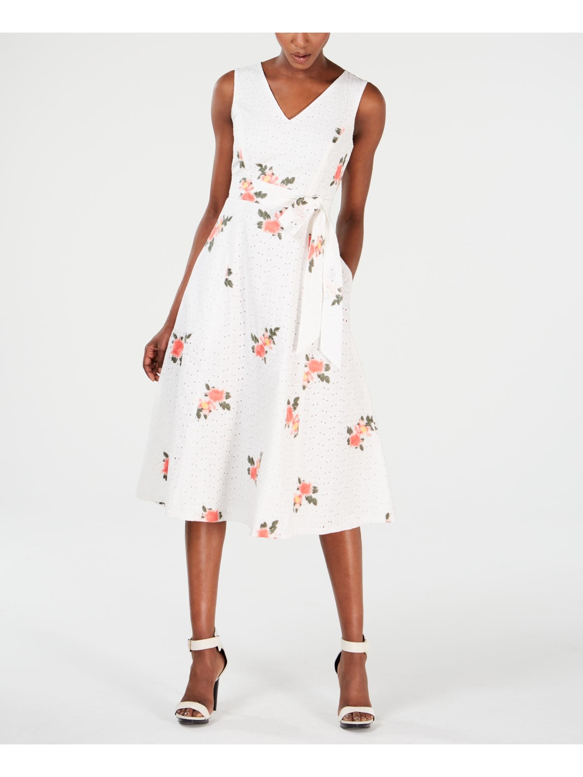 Calvin Klein Petite Embroidered Eyelet 