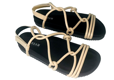ROAM Linky Sandals Sand Vegan Leather Adjustable Back Womens Size 8.5