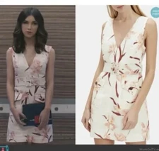 Zimmermann Size 1 Linen Dress Safari White Pink