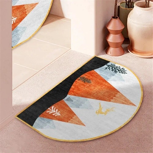 Anti-slip Doormat Dust Semicircle Entrance Mats Proof Area Rug Removable Floor - Picture 6 of 24