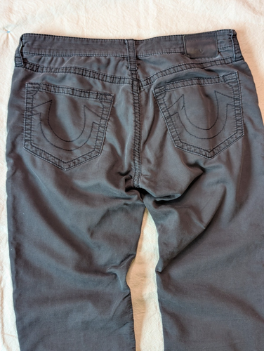 True Religion Men's Faded Gray Geno Relaxed Slim Chino Pants Size 40x33 - 第 1/13 張圖片