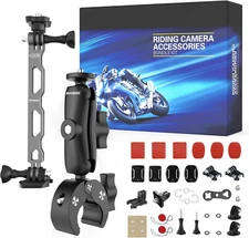 42 in 1 Motorcycle Mounting Bundle Kit, Action Camera Mount Accessories Compatib