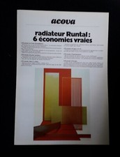 dépliant  ACOVA " radiateur RUNTAL  : 6 économies vraies " - 1976