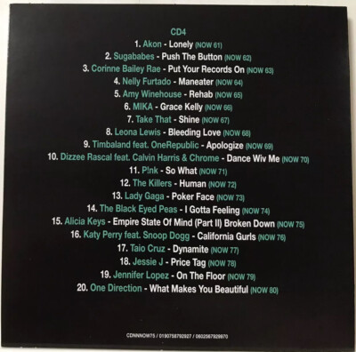 Rare CD Card sleeve Now Akon Lonely Amy Winehouse Rehab Alicia Keys Empire State