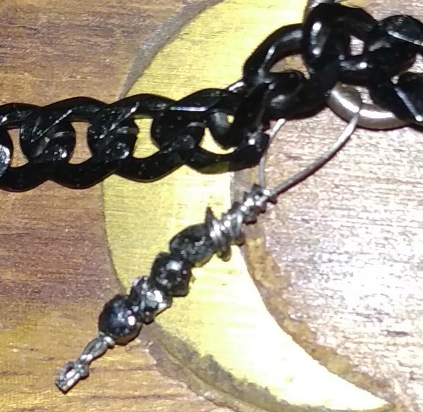 Colgante de 4 diamantes en bruto 2-3mm.
