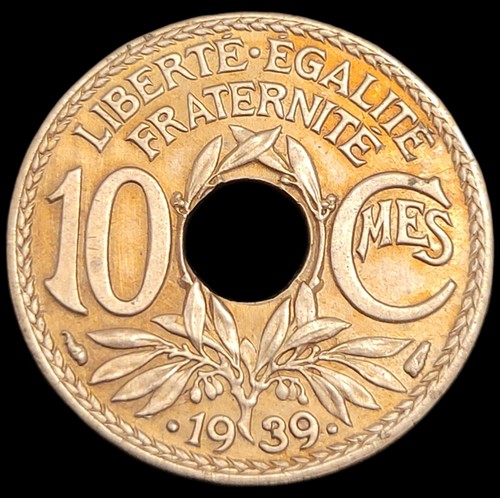 Monnaie 10 Centimes Lindauer 1939 - Double Revers Zinc - PCGS SP 63 - Rareté Numismatique