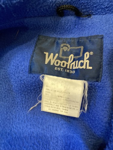Woolrich Vintage Teton Red Ski Vest Jacket L/XL 80s Blue Fleece Lined c.1987 - Picture 3 of 9
