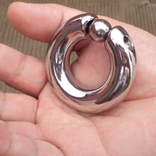 Stainless Steel Ball Stretcher Weight Man Enhancer Chastity Ring Delay Time Tool