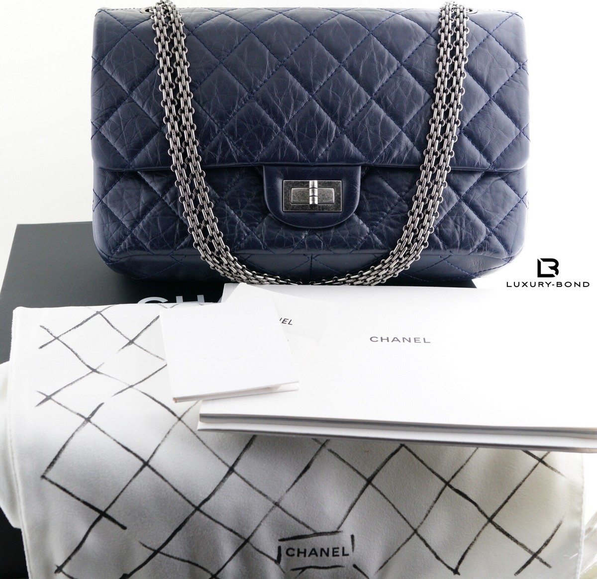 CHANEL 水色 CHANEL】 ドレープ付き ミニフラップハンドバッグ ラムスキン