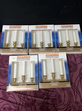5 Sylvania V153988 10" 3 Light Gold Battery Operated Christmas Candle Candoliers
