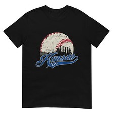 Vintage Kansas City Skyline Gameday Retro Baseball T-Shirt