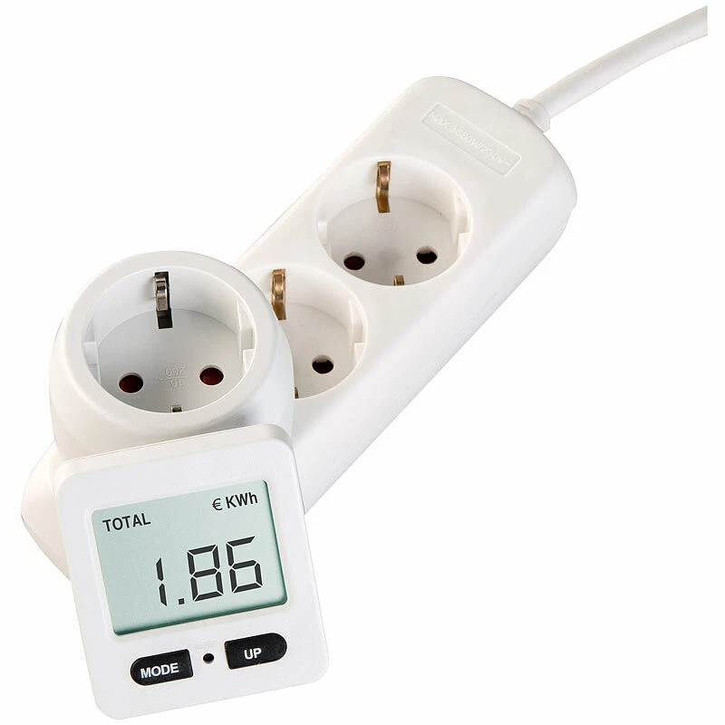 revolt Digitaler Energiekostenmesser mit 180° drehbarem Display, bis 3.680 W - Bild 4 von 4