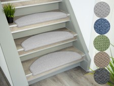 Stufenmatten Baleno | Halbrund oder Eckig | 5 Farben Treppenmatte Stufenteppich