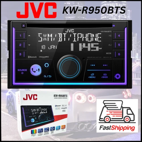 JVC KW-R950BTS / DOUBLE DIN CD, AM/FM RECEIVER W/BLUETOOTH, USB, SIRIUSXM, ALEXA